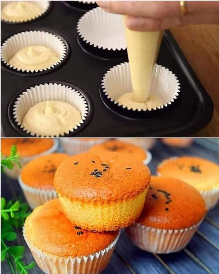 كب كيك المانجو الهش