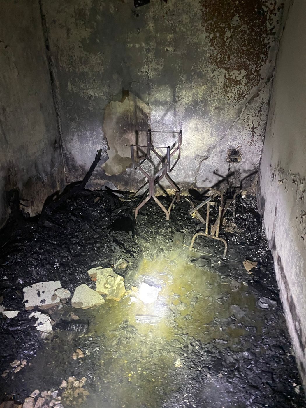 حريق شقة بالسلام<br> 