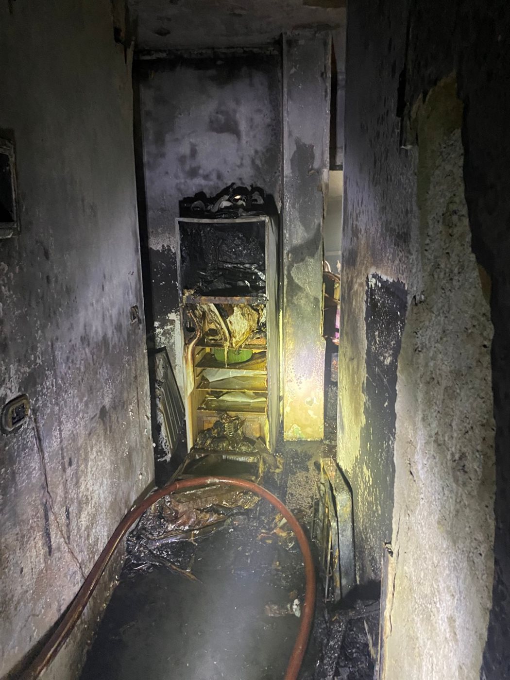 حريق شقة بالسلام<br> 