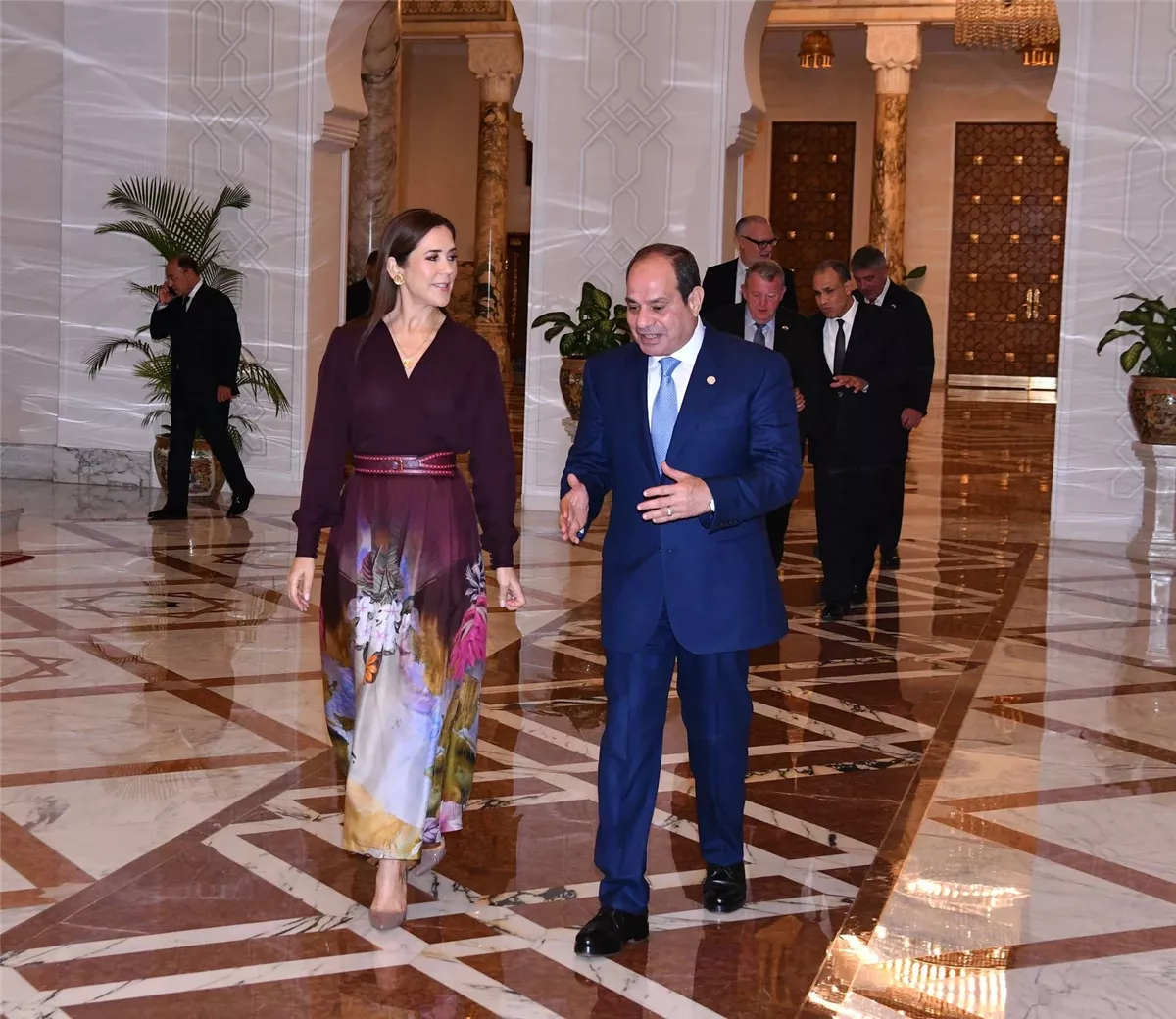 الرئيس السيسي والملكة ماري