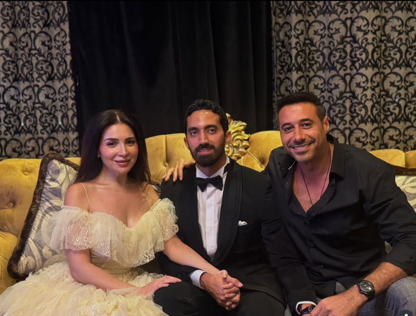 <strong>أحمد السعدني ومي عز الدين وأحمد تيمور</strong>