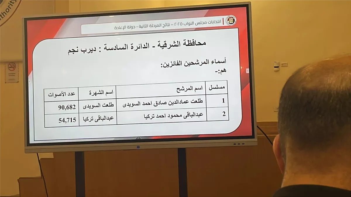 نتيجة جولة الإعادة بالمرحلة الثانية من انتخابات مجلس النواب