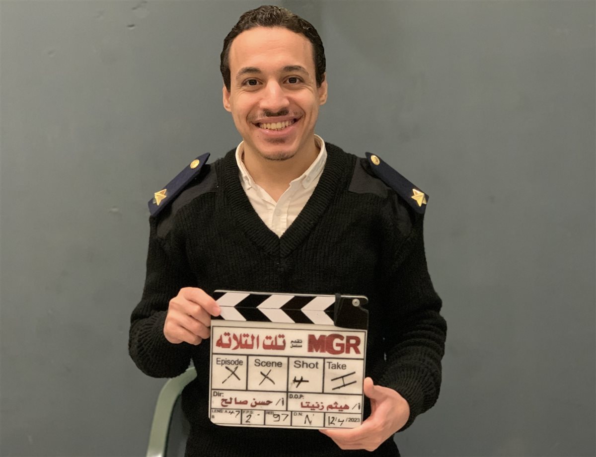 الفنان مينا بولس في كواليس تلت التلاته