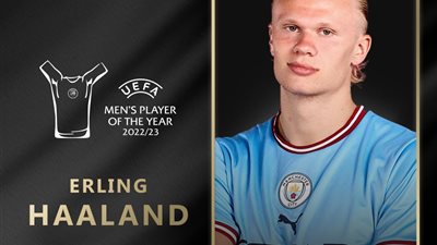 هالاند يتوج بجائزة أفضل لاعب في أوروبا لموسم 2022/2023