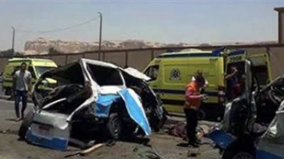 إصابة 6 أشخاص في حادث تصادم ميكروباص بالجيزة