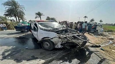 حادث تصادم يصيب 11 شخصا فى المنيا