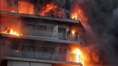 اندلاع حريق هائل بشقة نجل الراحل فؤاد المهندس فى الزمالك