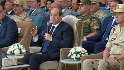 السيسي: إنتاج مليون طن قمح من توشكى والعوينات توفر 400 مليون دولار