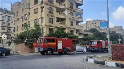 اندلاع حريق هائل داخل كومباوند سكنى فى سموحة