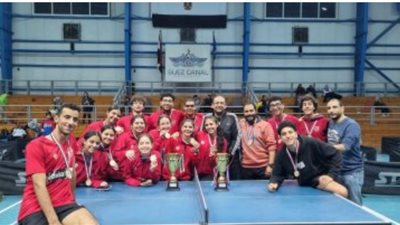 الاهلي يتوج ببطوله الجمهوريه لتنس الطاوله تحت 19 سنه 