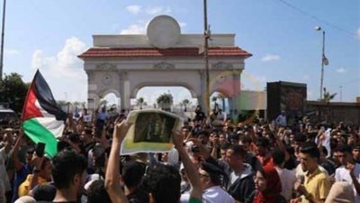 بعد قصف مستشفي المعمداني.. مظاهرة شبابية لدعم القضية الفلسطينية بالإسكندرية