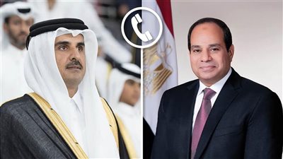 السيسي يبحث مع أمير قطر سبل تعزيز التعاون الثنائي بين البلدين