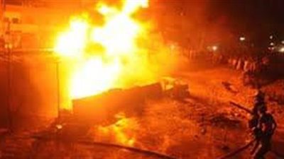 ماس كهربائى وراء نفوق 11 رأس ماشية فى حريق حظيرة بالمنيا