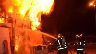حريق هائل يلتهم شقة سكنية لعقار مكون من 10 طوابق في العمرانية