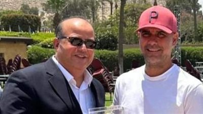 بالصور.. جوارديولا يقضى إجازته فى مصر بعد تحقيق الثلاثية التاريخية