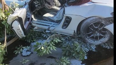 مصرع شخص وإصابة سيدة إثر انقلاب سيارة فى التجمع