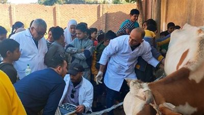 بيطري الشرقية يُنظم قافلة طبية بيطرية شاملة بالمجان بقرية السعادات بمركز بلبيس