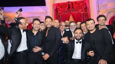 مشاهد من حفل زفاف نجل محمد فؤاد تجمع المشاهير في أجواء مبهجة