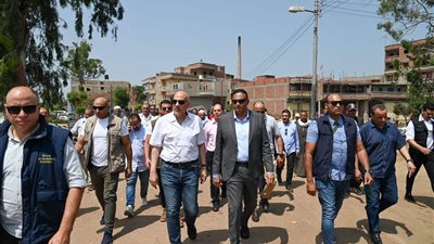 وزير الري يتفقد قناطر دهتورة وعدد من الترع بالغربية