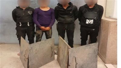 سقوط عصابة سرقة بلاعات الصرف الصحى ببدر في قبضة الأمن