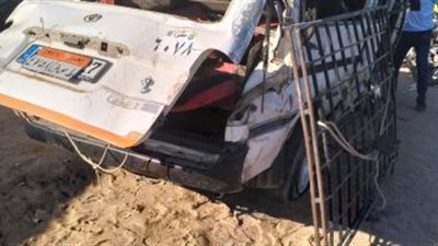 إصابة 9 أشخاص إثر انقلاب ميكروباص في الصالحية 