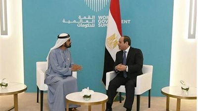 الرئيس السيسي يلتقي نائب رئيس دولة الإمارات قائد مجلس الوزراء حاكم إمارة دبي