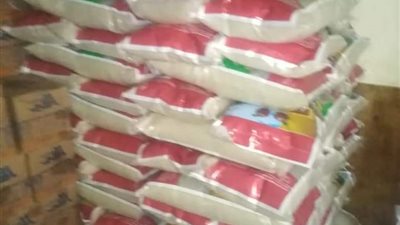 ضبط ٢٨٣٠ كيلو أرز بمخزن مخالف بعزبة اللحم و١٠٠ كيلو دقيق مدعم بمخبز طباقي بدمياط