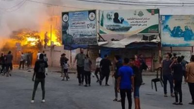 القاهرة الإخبارية: الإحتلال يقصف محيط مستشفى النصر والرنتيسي