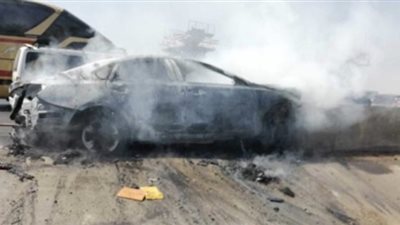 تفحم جثة قائد جراء اشتعال سيارة ملاكى بأكتوبر