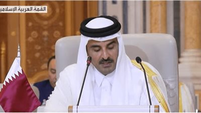 أمير قطر: إلى متى سيبقى المجتمع الدولي يعامل إسرائيل كدولة فوق القانون الدولي؟