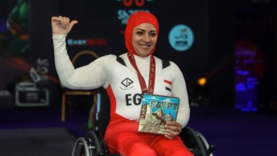 أمل علام تُحرز برونزية وزن 61 كجم في كأس العالم لرفع الأثقال البارالمبي