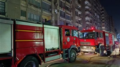 حريق هائل بشقة سكنية يودي بربة منزل في العمرانية
