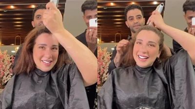 على طريقة شيرين عبد الوهاب.. أسما شريف منير تحلق شعرها زيرو