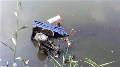 انقلاب دراجة نارية بـ مصرف زراعي في بنى سويف