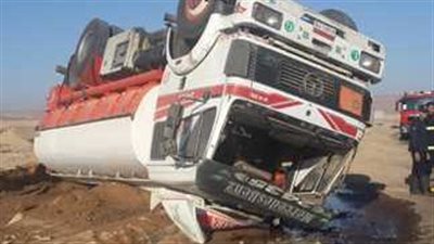 دون خسائر بشرية.. انقلاب تريلا محملة بـ « المازوت» في الفيوم