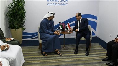 على هامش فعاليات قمة مجموعة العشرين.. السيسي يلتقى ولى عهد أبوظبي بالبرازيل