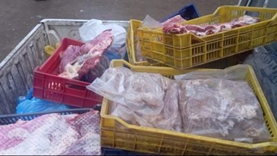 لجنة تفتيشية تصادر 7 آلاف كيلو لحوم ودواجن مجهولة المصدر بالقليوبية