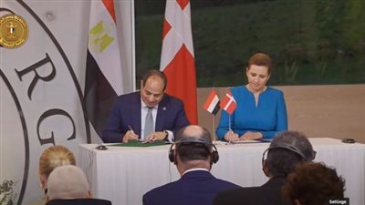 السيسي ورئيسة الوزراء الدنمارك يوقعان إعلان مشترك للتعاون في جميع المجالات