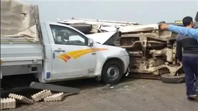 حادث تصادم سيارتين ربع نقل وراء مصرع شخص وإصابة آخرين بأسيوط