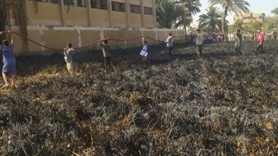 70 طن ثوم تشتعل في دقائق.. حريق ضخم يهز بني سويف