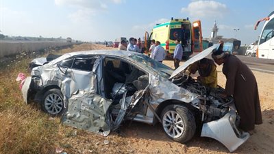 إصابة 4 أطفال في حادث انقلاب سيارة بالوادي الجديد