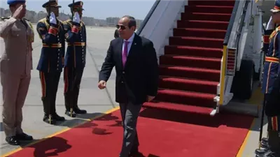 السيسى يعود إلى أرض الوطن بعد مشاركة فعالة في قمة بغداد الـ34