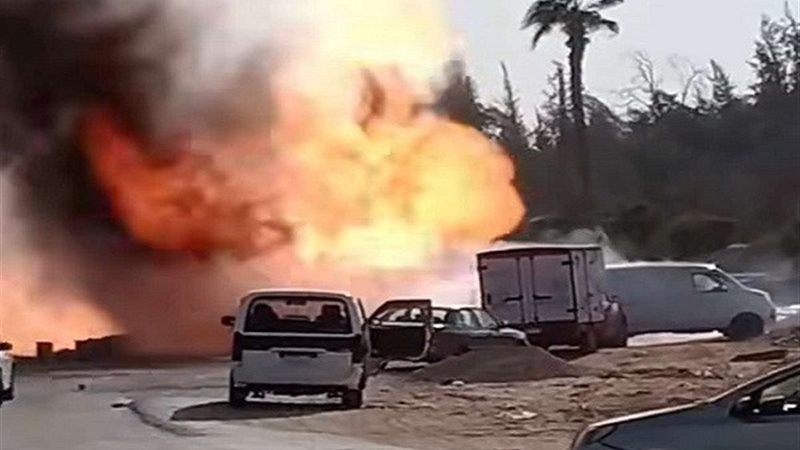 انفجار خط غاز الواحات