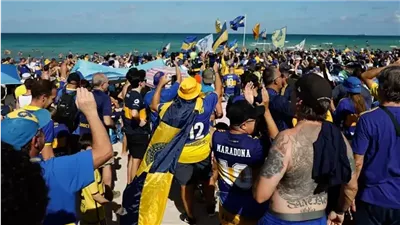 جماهير بوكا جونيورز تكتسح شواطئ ميامي قبل انطلاق مونديال الأندية