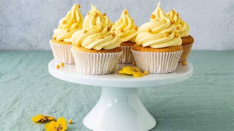 كب كيك المانجو الهش