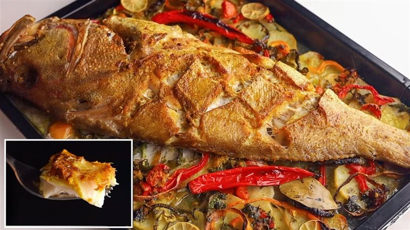 السمك بحشو الشعرية