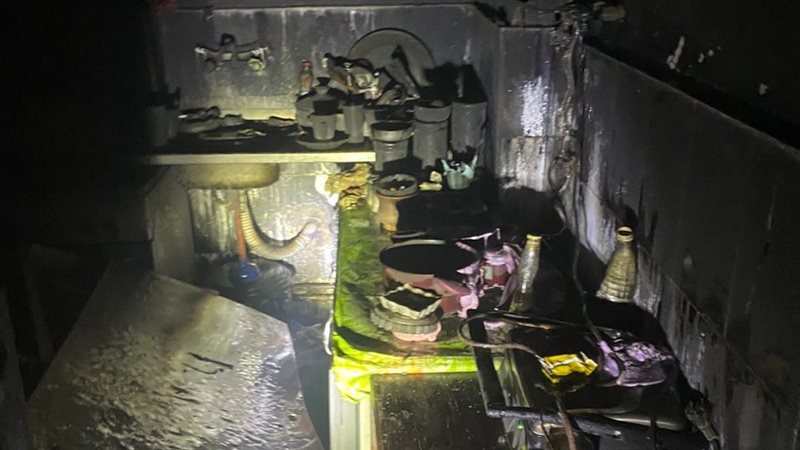 حريق شقة بالسلام