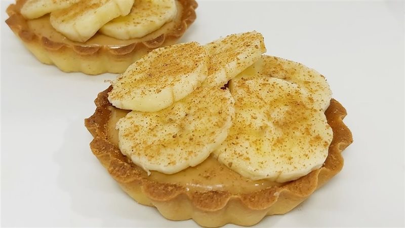 ميني تارت الموز المكرمل