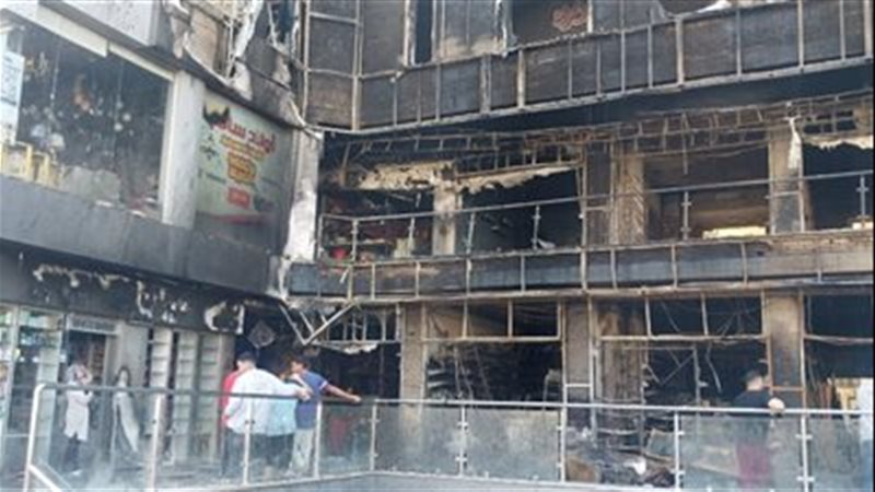 حريق مول العبور