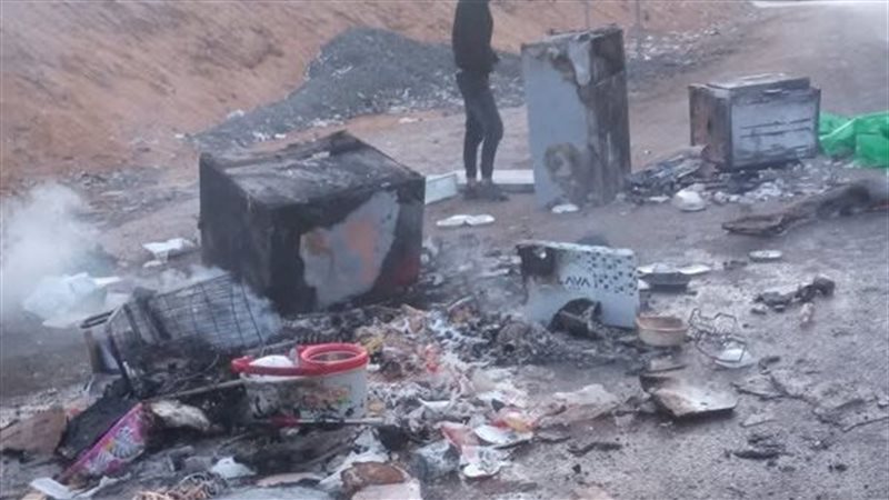 جانب من الحريق